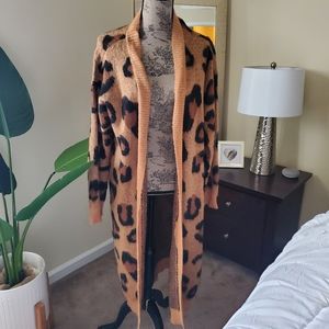 Just Fab Leopard Cardigan Size XL